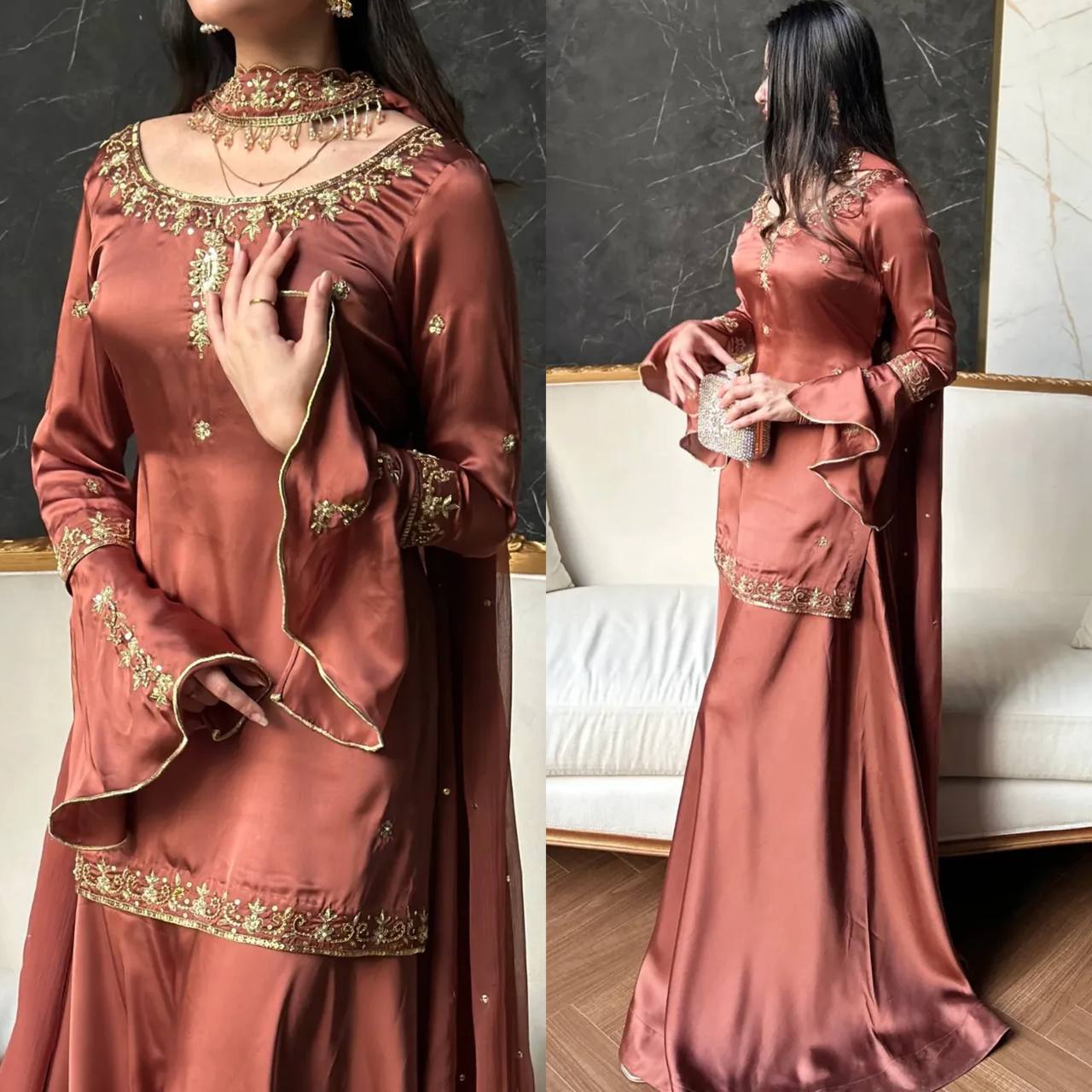 Modern Sienna Bell-Sleeve Silhouette